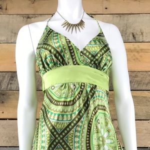 ALYN PAIGE MAXI DRESS green/brown